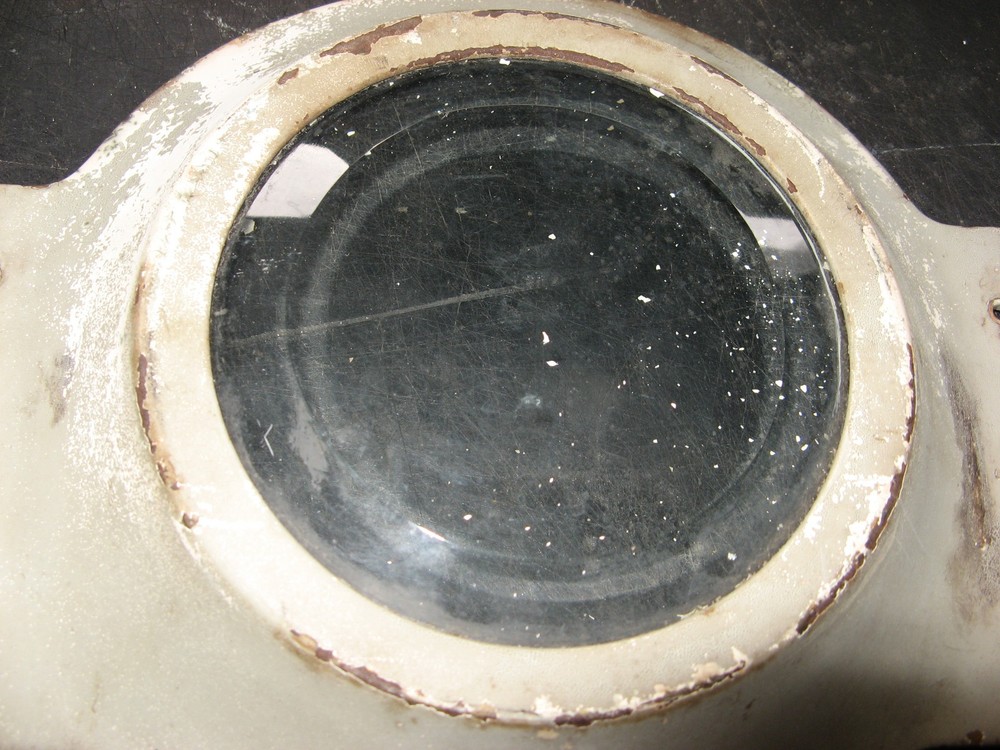 antique BEVELED GLASS SIDE WINDOW COVERS for 1906 TOLEDO COMPUTING BARREL SCALE