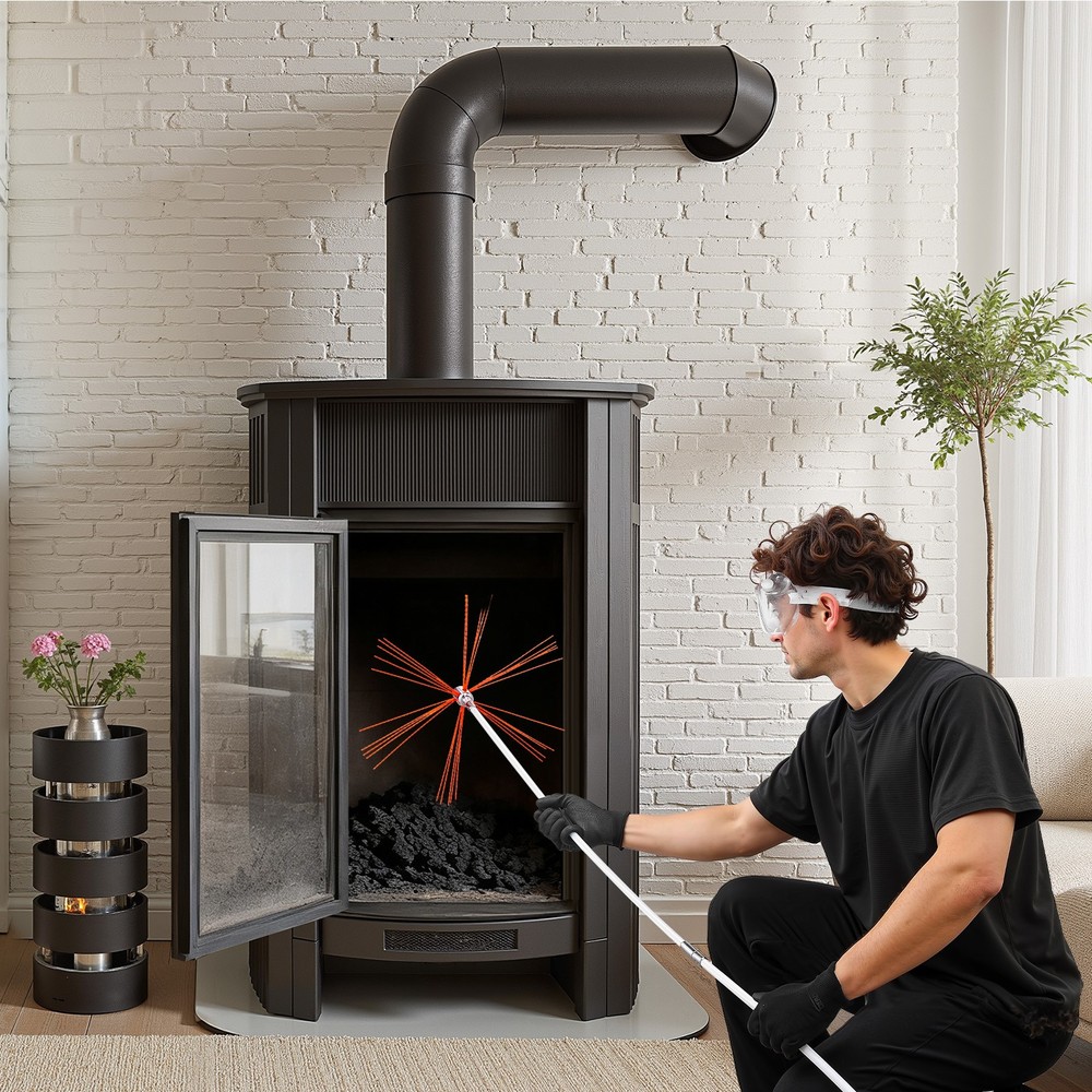 VEVOR Chimney Sweep Kit Chimney Cleaner for Square Rectangle Arch Chimneys