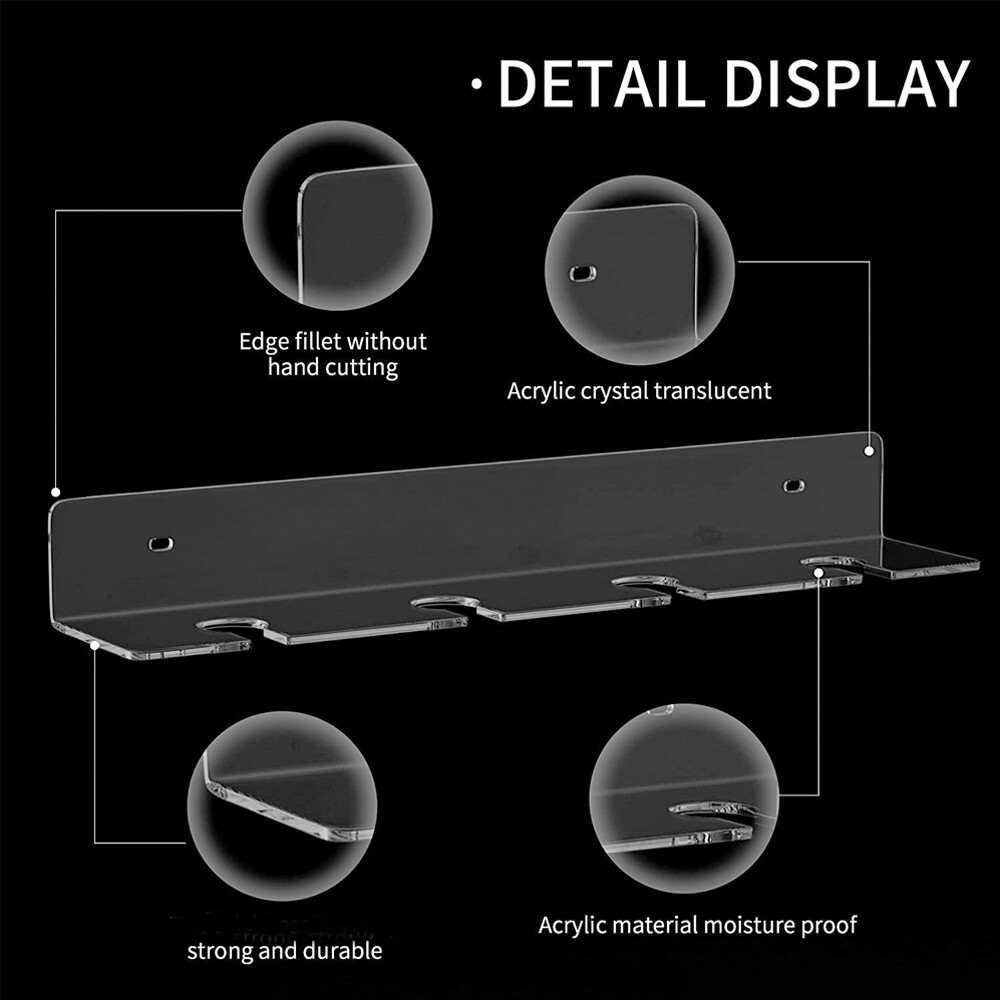 1 Step 24 Inch Wall Mounted LED Lighted Liquor Bottle Display Shelf for Home Bar