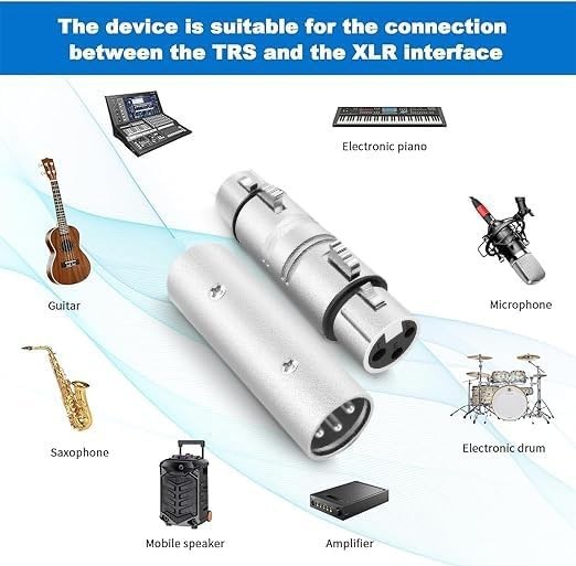 Xlr Adapter 4 Pack 2pair 2 Xlr Male To Male Connector & 2 Xlr Female To Female