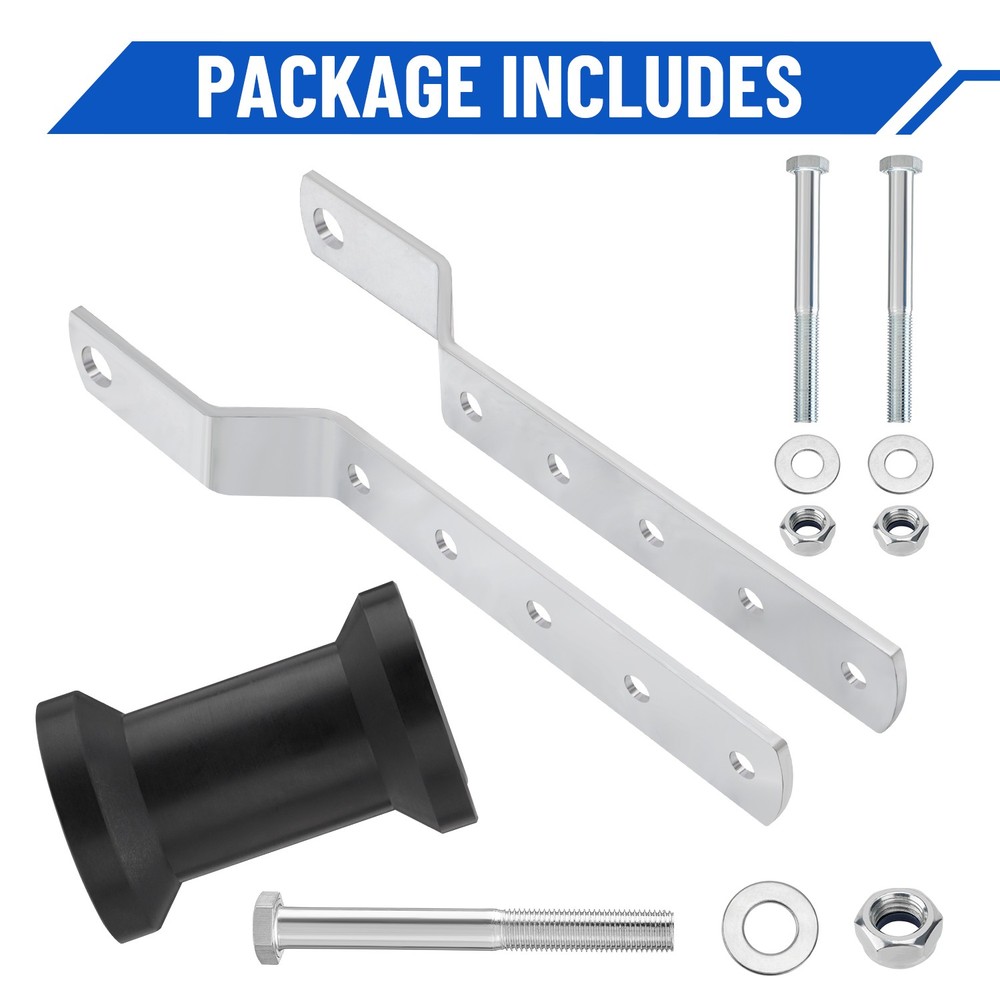 Updated 5" Boat Trailer Rollers with Brackets Black Adjustable Keel Roller Ass.