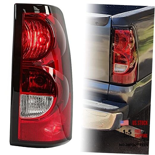 Right Halogen Tail Light Compatible with 2003-2006 Chevy Passenger Red/Clear