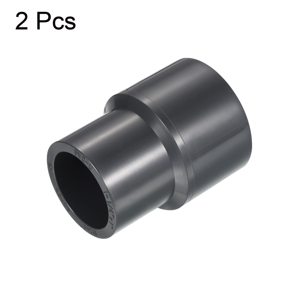 UPVC Fitting Pipe Reducer 1-1/4"x 1" 2pcs Straight Coupling