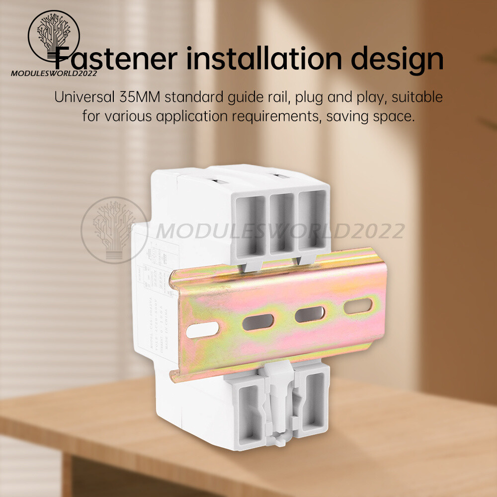 AC 50-500V 100A Din Rail Single-phase Digital Voltage LCD Voltage Current Meter