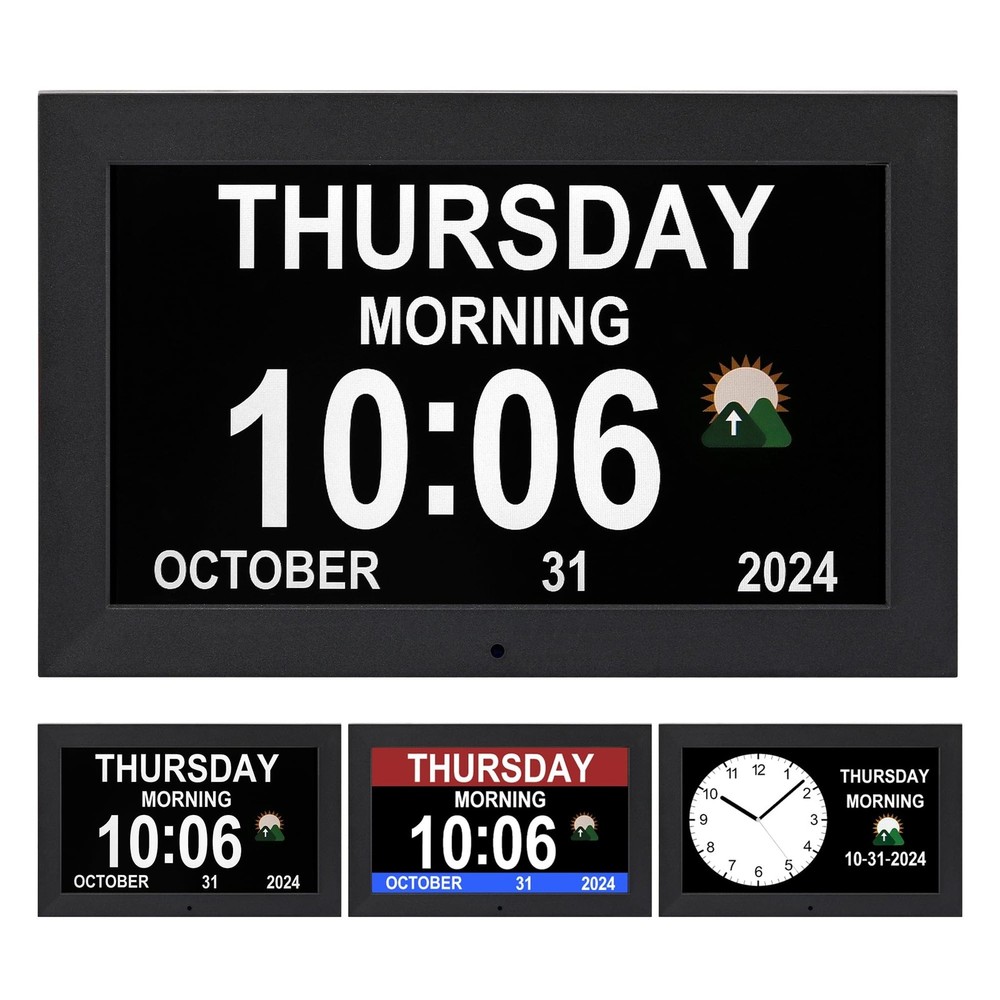 Digital Alarm Clock, Multiple Alarm Functions, Clock with Date and Week, Digi...