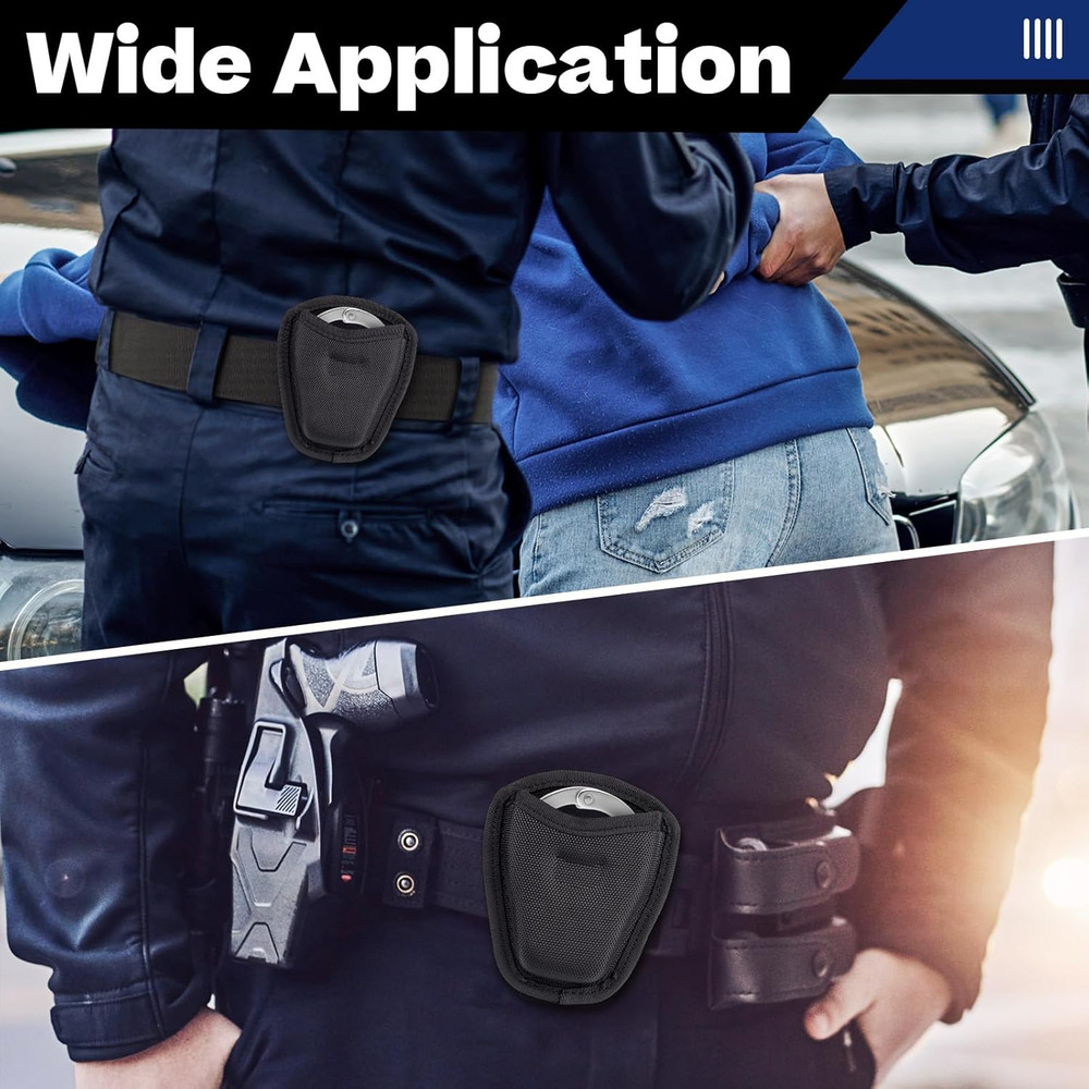 Open Top Handcuff Holder - Durable Nylon Cuff Case for Duty Belts