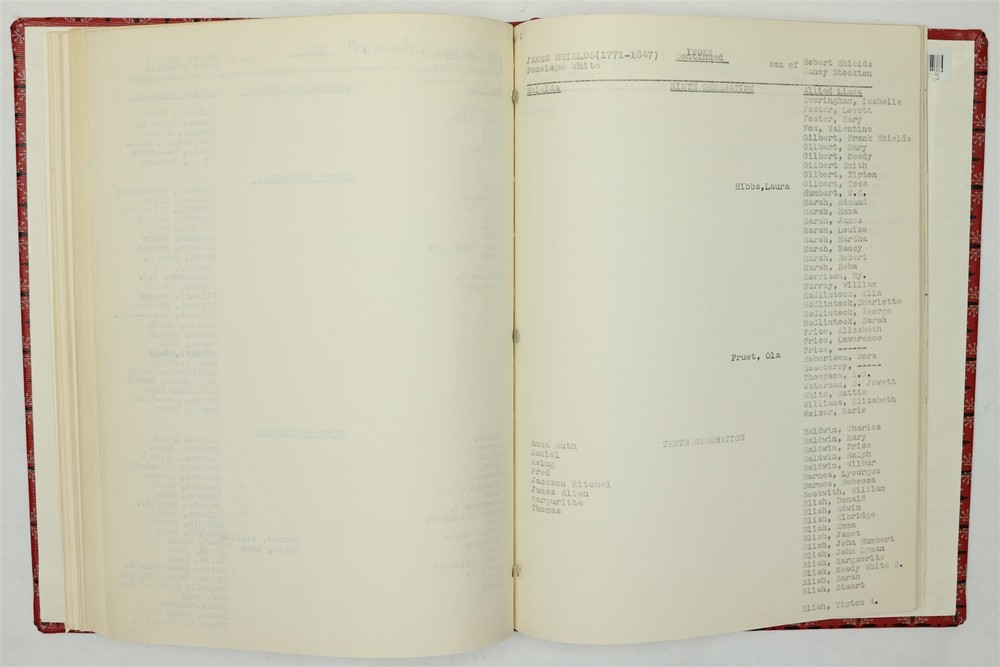 Shields Family History Book