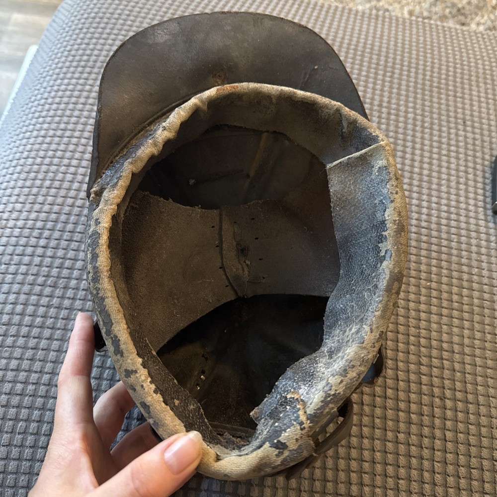 Antique Miner’s Helmet-Turtle Shell Style