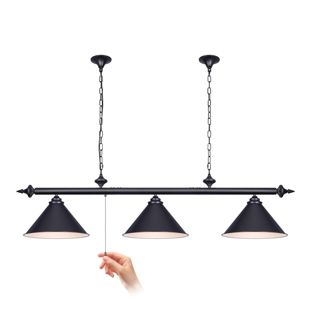 mirrea 59in Billiard Pool Table Light with Pull Chain Switch on Pendant Light