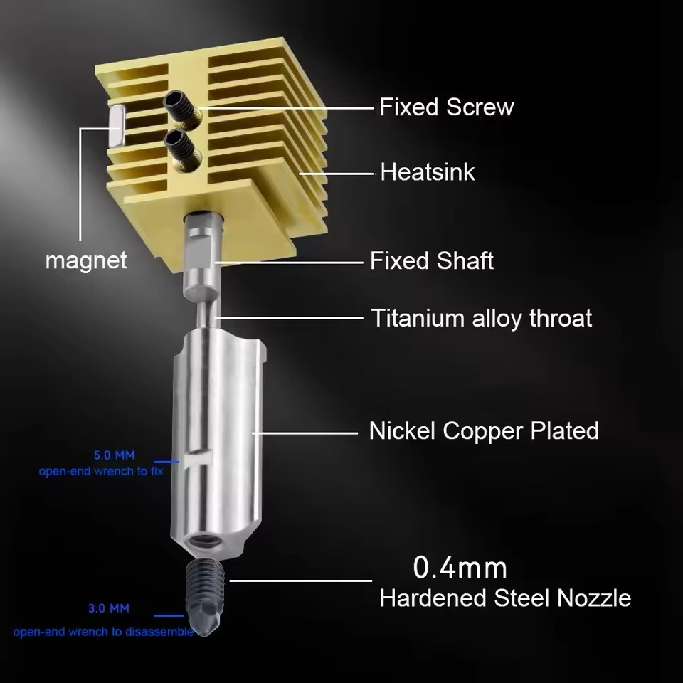Hotend Extruder Head Nozzle Kit for Bambu Lab A1 /A1 mini 3D Printer Accessories