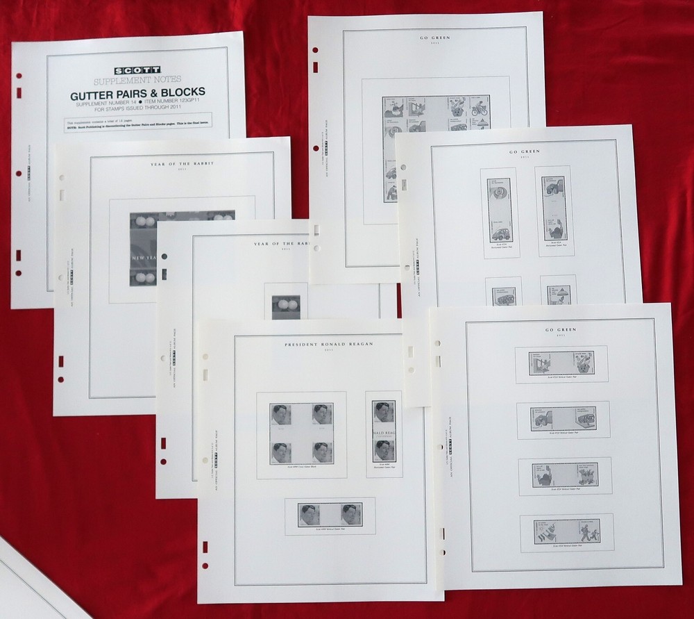 NEW Scott Supplement Notes #11 Gutter Pairs & Blocks For Postage Stamps 2008