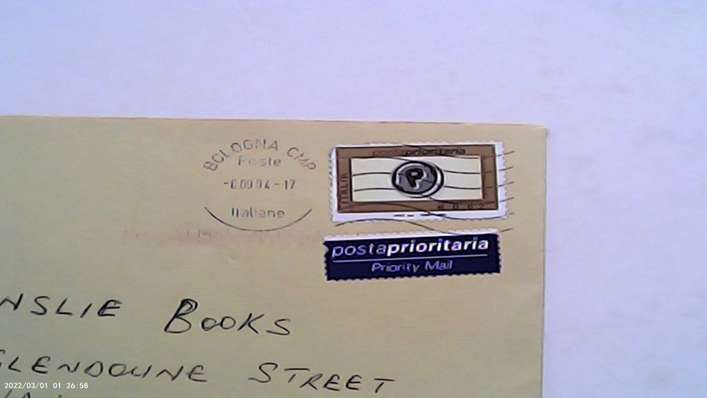 Postmark. BOLOGNA, Italy.