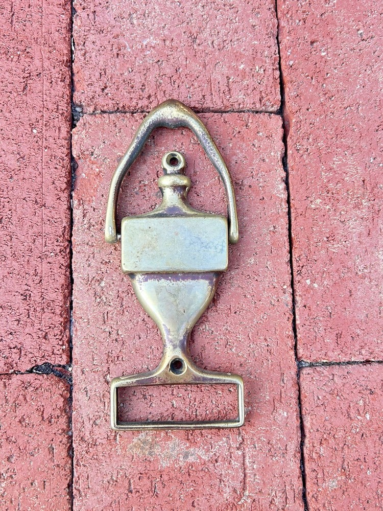 Vintage Mini Solid Brass Door Knocker 4.5” X 2” Nameplate