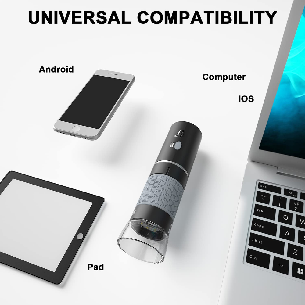4K 3840X2160P Wireless Digital Microscope, Handheld HD USB Inspection Camera ...
