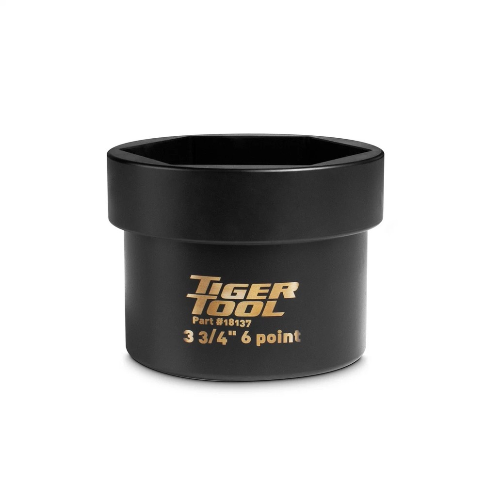 Tiger Tools 18137 3-3/4" 6 Point Axle Nut Socket, 3/4" Drive