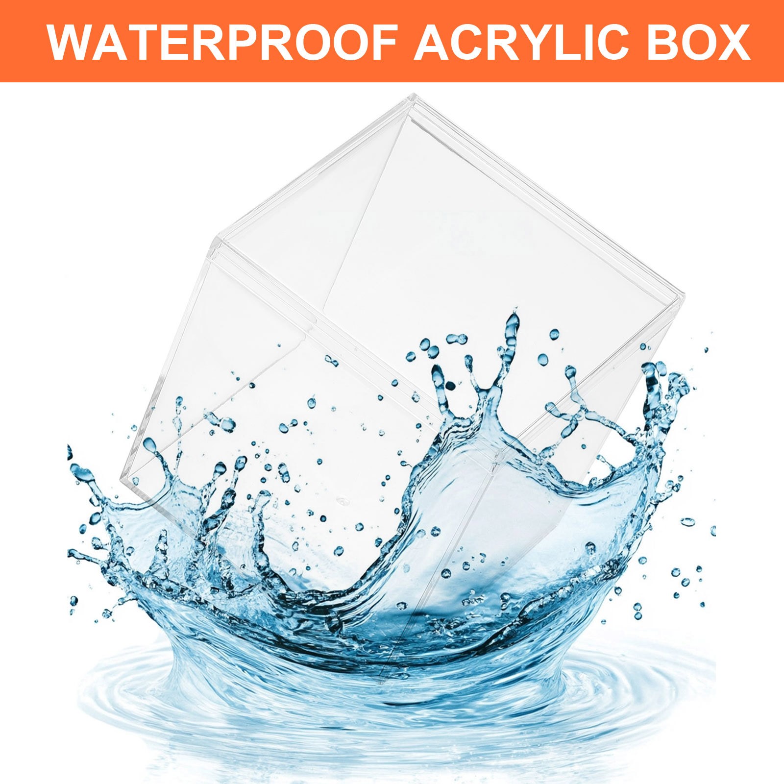 Acrylic Box with Lid 2.36"x2.36"x0.79",Clear Display Plastic Square Organizer