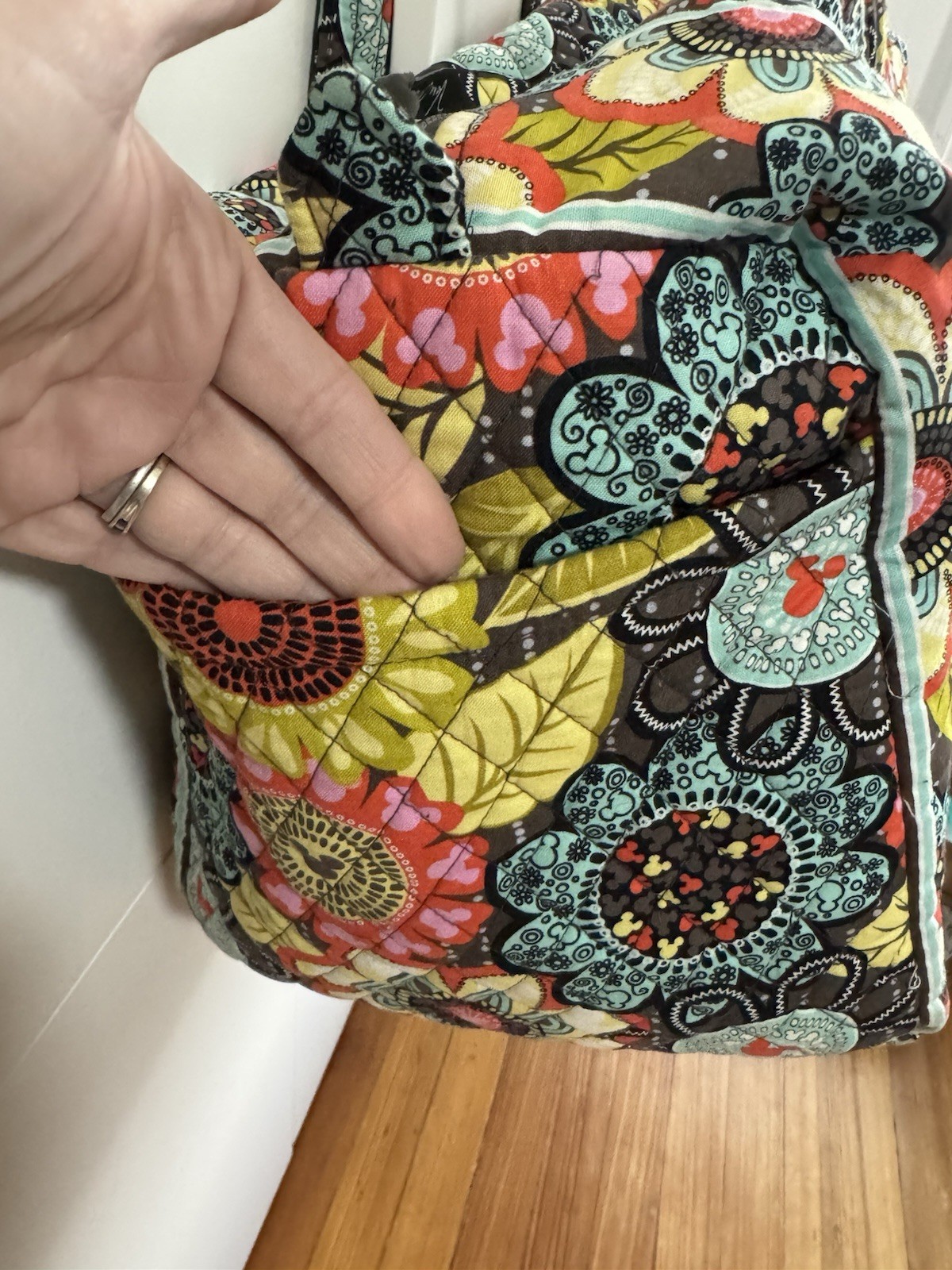 Vera Bradley Disney Parks, Perfect Petals, XL Large Duffel, Mickey Mouse, Floral