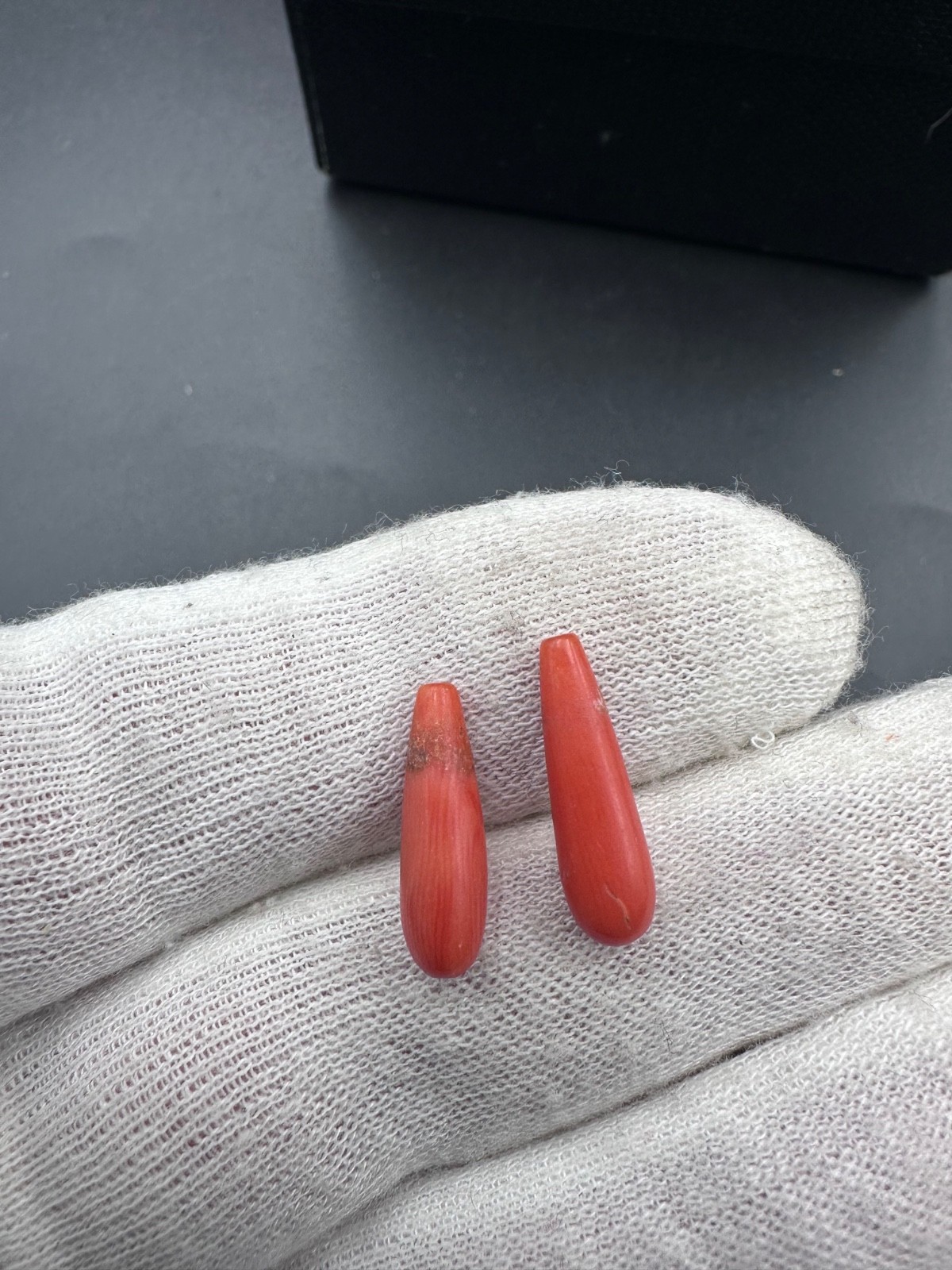 ANTIQUE UNDYED BEAD CORAL Vintage Mediterranean NATURAL Tibet momo Japan salmon