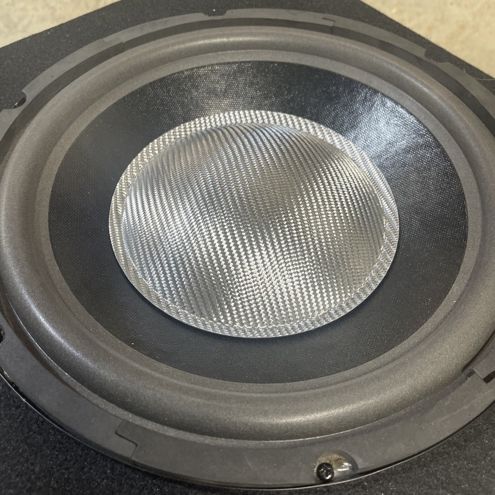 6.5” Solid Silver Carbon Fiber Composite Dust Cap Subwoofer Speaker Cone Sub