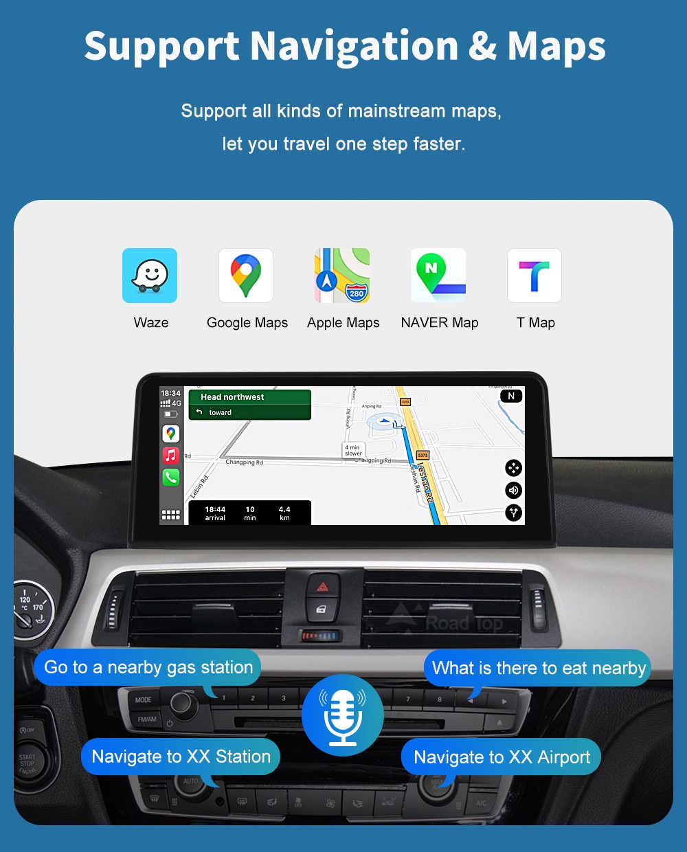 10.25"CarPlay Linux Touch Screen For BMW 3 4 serie F30 F31 F32 F33 F34 F36 NBT