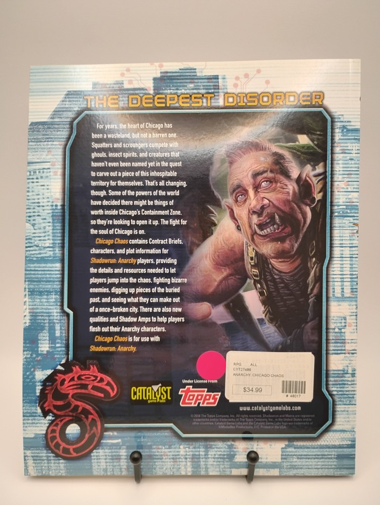 Shadowrun Anarchy: Chicago Chaos - Plot Sourcebook *NEW*