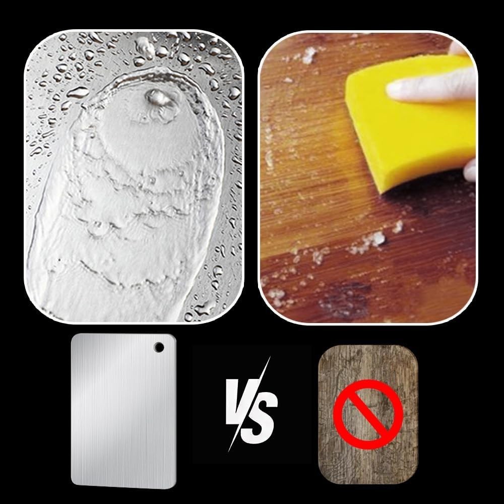 Titanium Cutting Boards for Kitchen, 100% Pure Titanium Double-sided food-grade