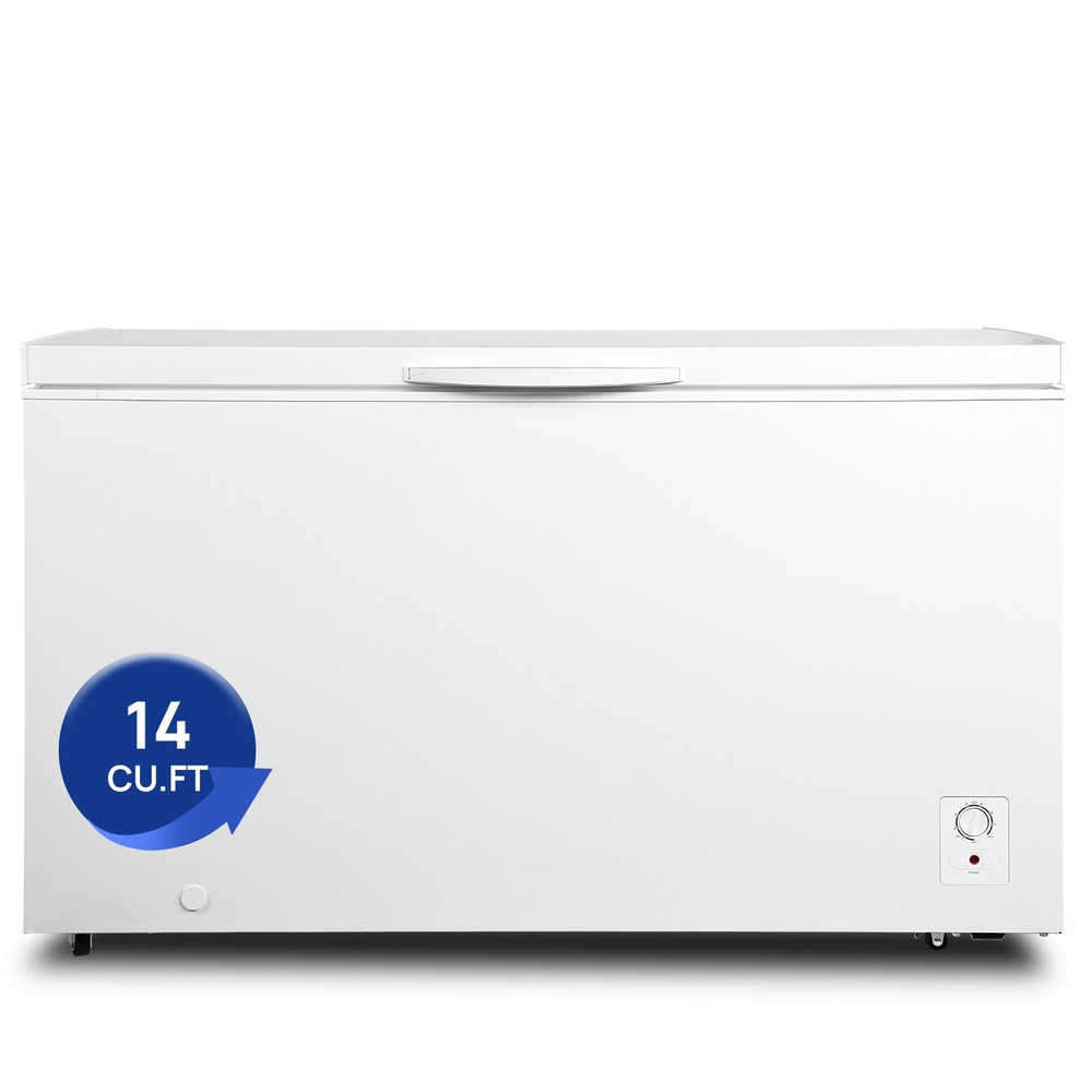 Smad 110V Chest Freezer 14.13 Cu Ft Horizontal Freezer Large Capacity Home Use