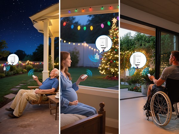 DEWENWILS Wireless Dimmer Switch Kit, Single Pole Outdoor Wireless Light Switch