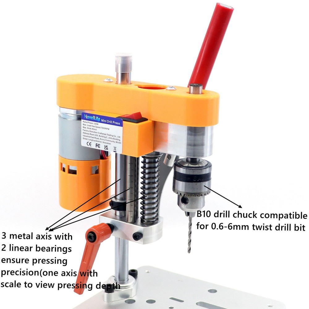 Mini Drill Press Precision Benchtop Drilling Machine Elecric Portable Table D...