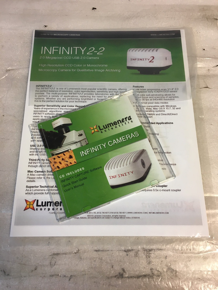 Lumenera INFINITY 2-2 Color CCD Camera for Microscopy