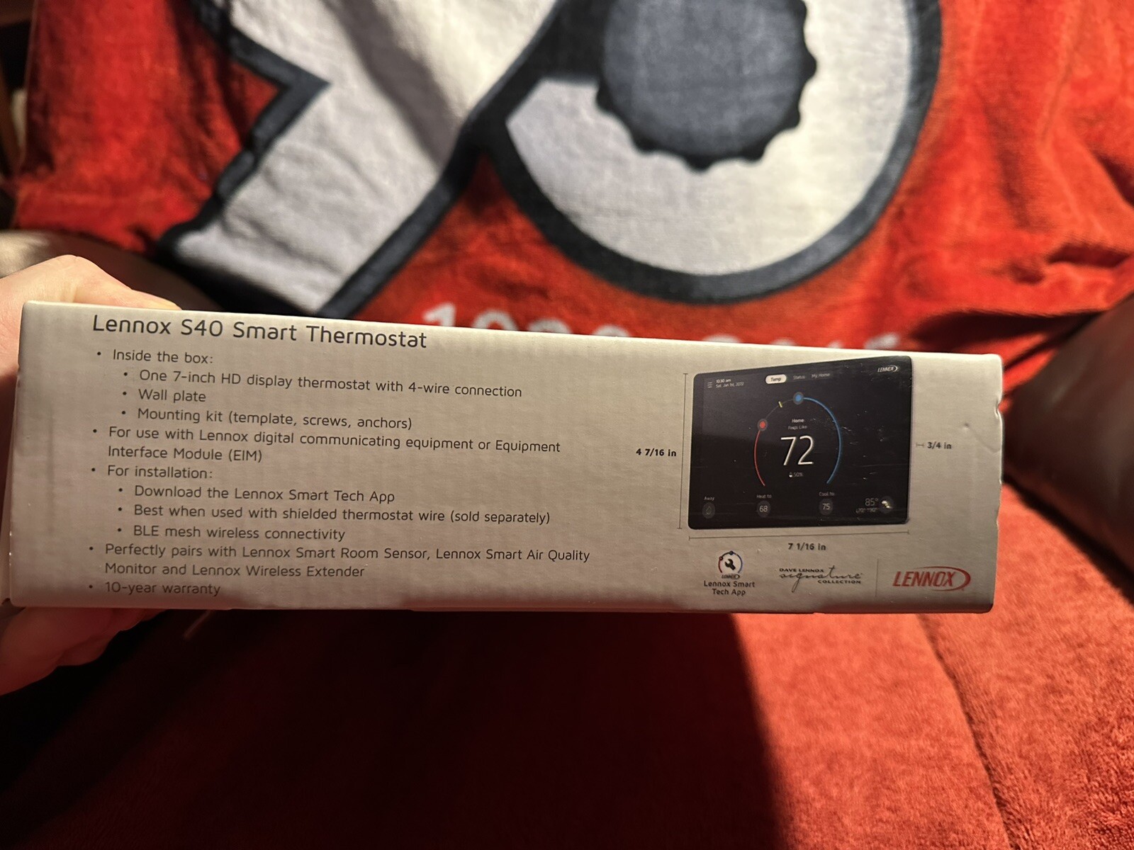 2025 Lennox 22V24 iComfort S40 Ultra Smart Thermostat NEW Replaces 10F81 & S30