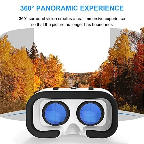 3D VR Headset with Controller - Adjustable Virtual Reality Goggles for 4.7-6.5"