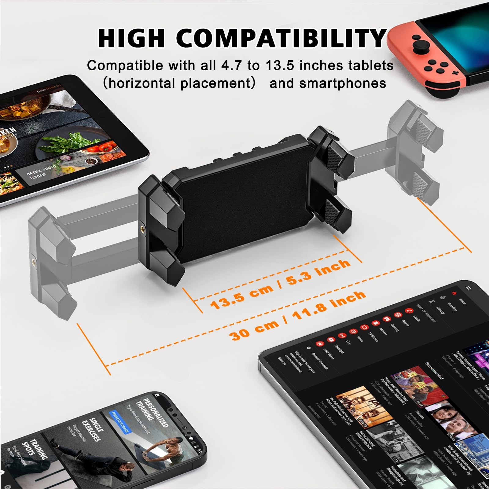 Tablet Mount for Truck, Car Tablet Holder iPad Mount, Heavy Duty Super Suctio...