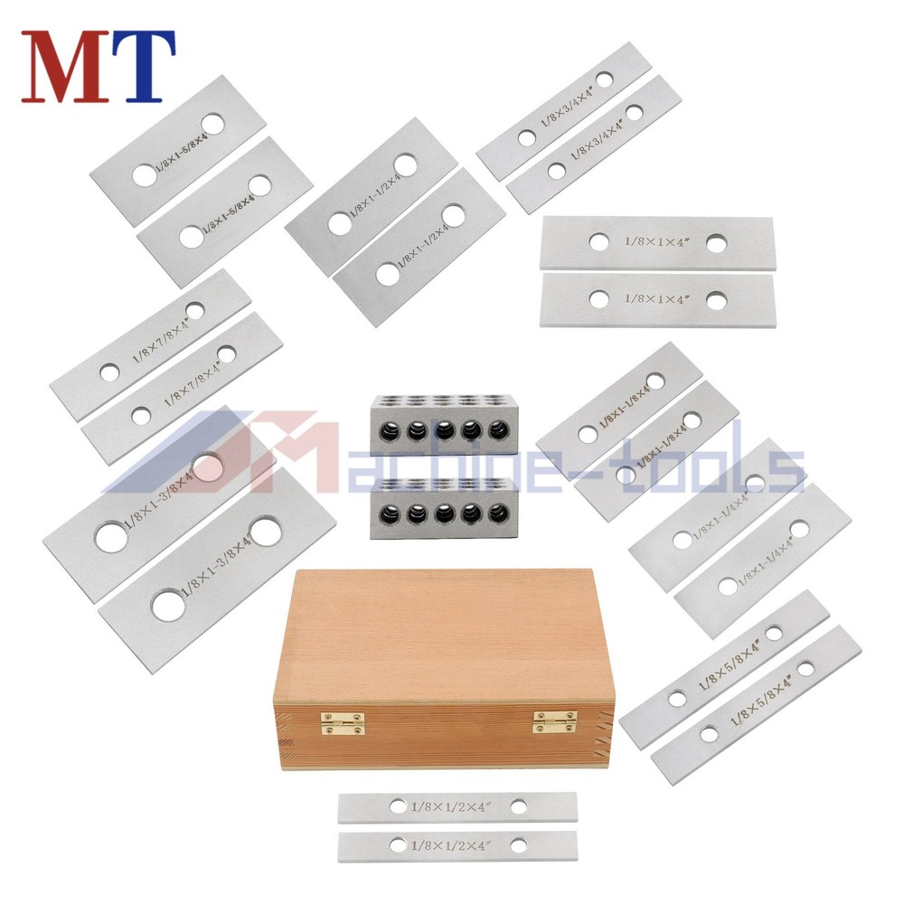 1/8" x 4" 10-Pair Precision Parallel Set Including 1-2-3 Blocks