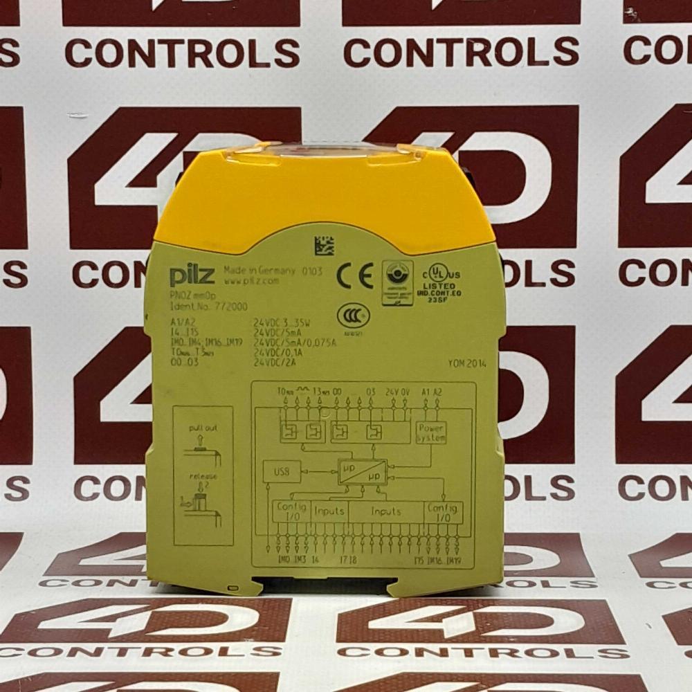 772000 | Pilz | (PNOZ-MM0P-24VDC), Compact Control System, Configurable, Used