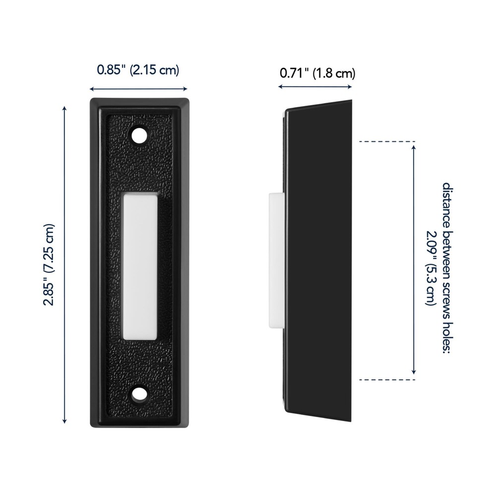 Globe Electric 91009258 Heath Zenith Plastic Wired Lighted Push - Black
