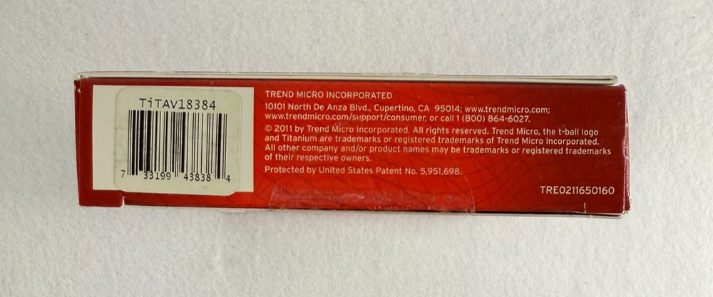 Trend Micro Titanium Antivirus+ 2012 PC & Mac 1 Year (Sealed)