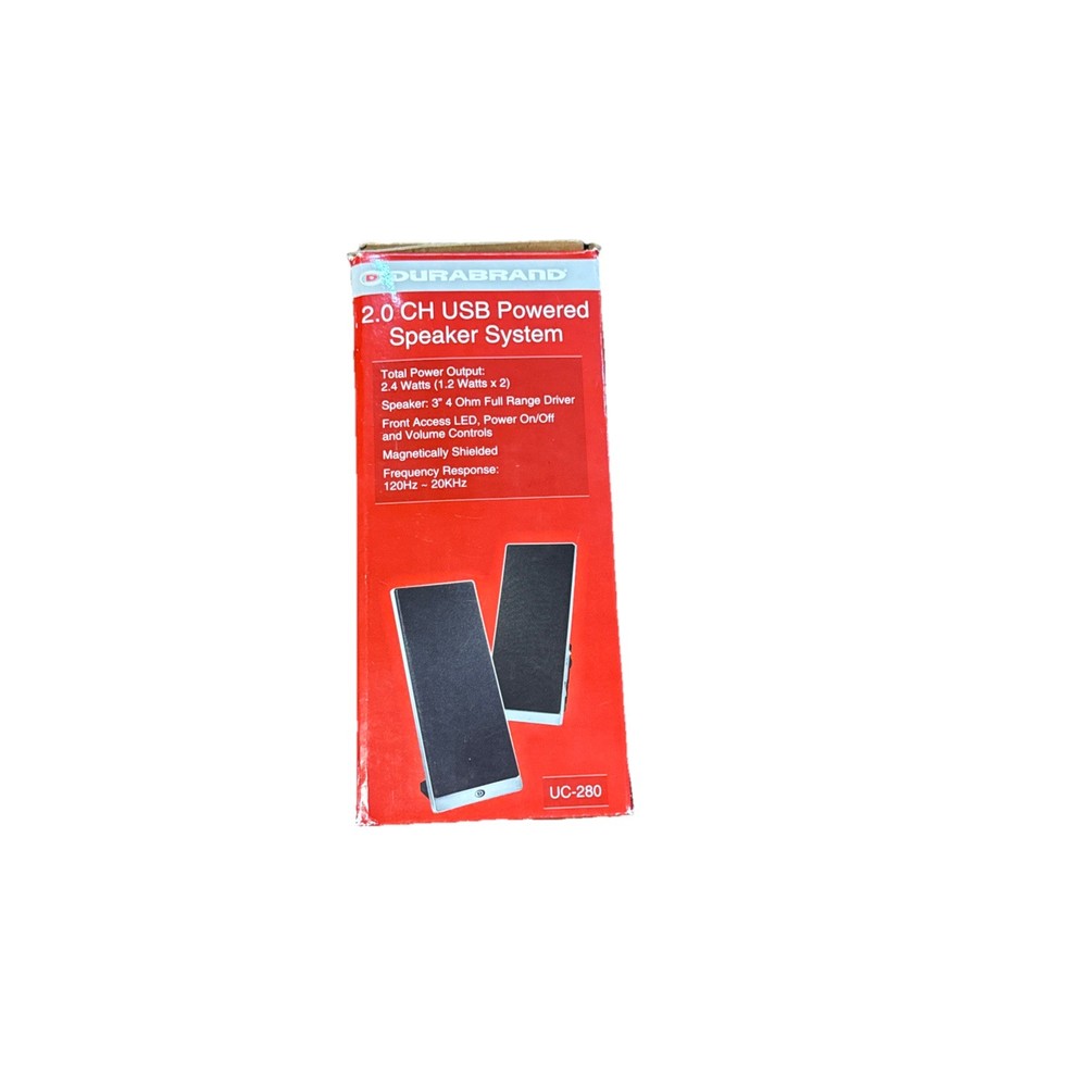 DURABRAND 2.0 CH USB POWERED SPEAKER SYSTEM
