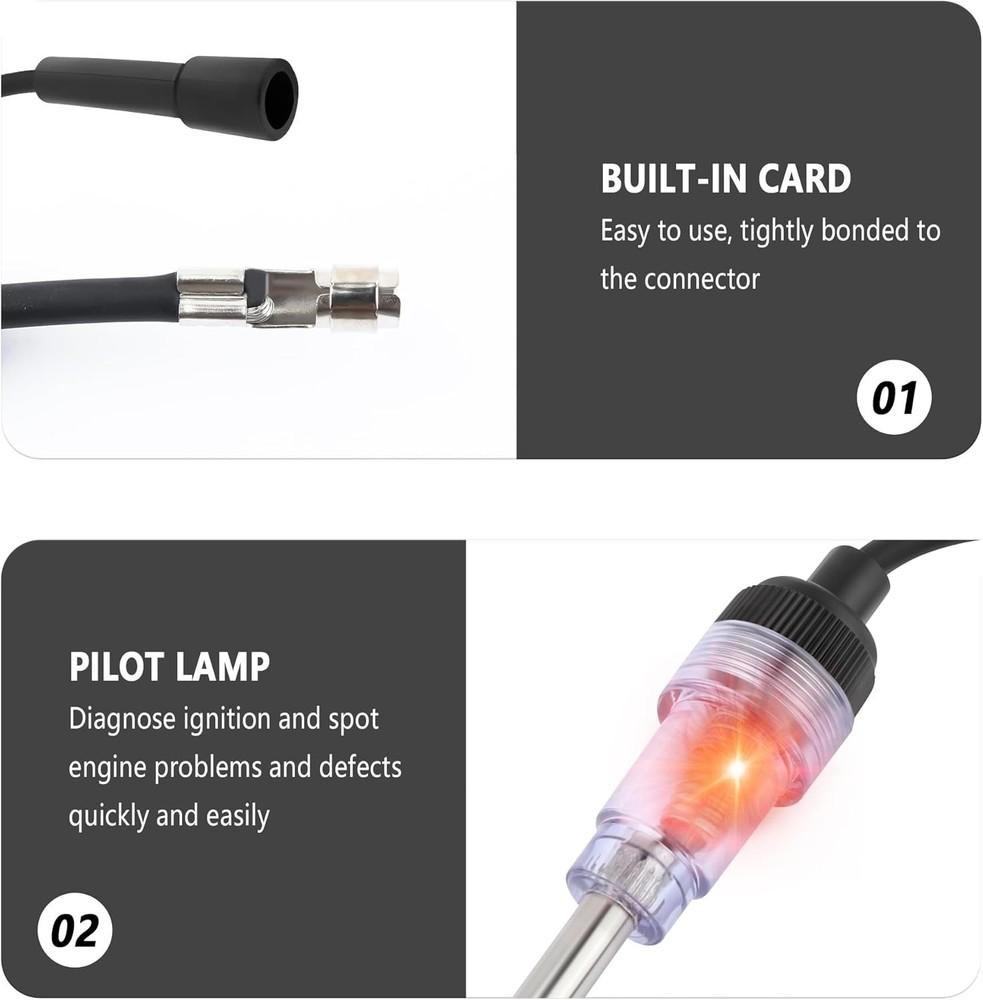 Effortless Engine Diagnostics - 2PCS Universal Spark Tester with Neon Indicator