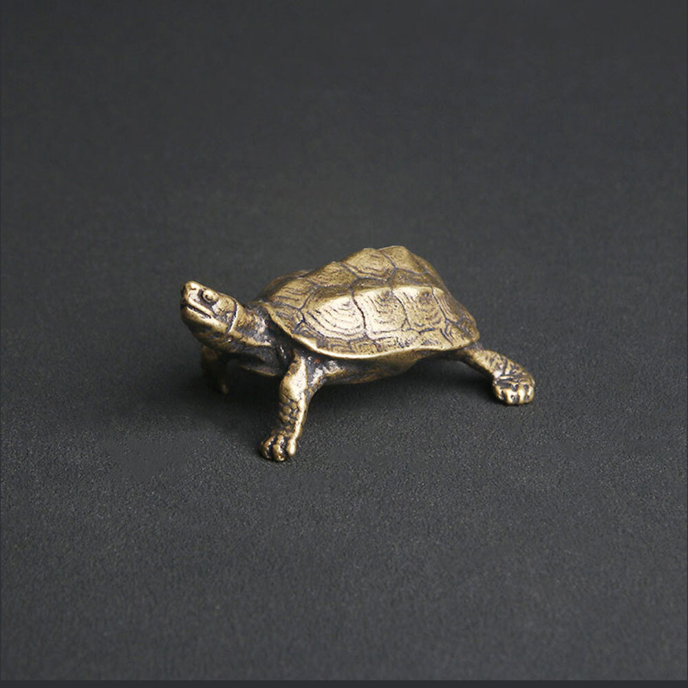 Brass Vintage Turtle Figurine Statue Home Ornaments Animal Figurines Gift Toys