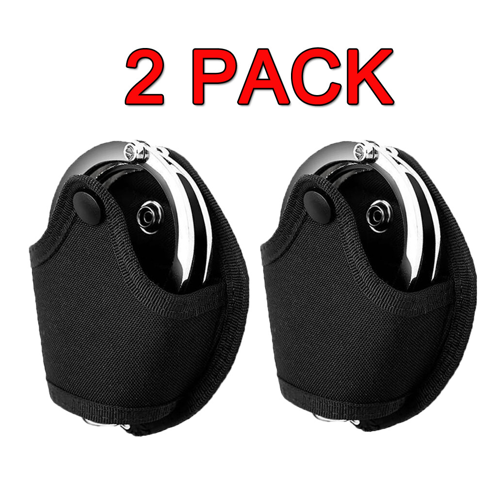 2pcs Handcuff Case Nylon Open Top Handcuff Holder Pouch Fits Chain/Hinged Cuff