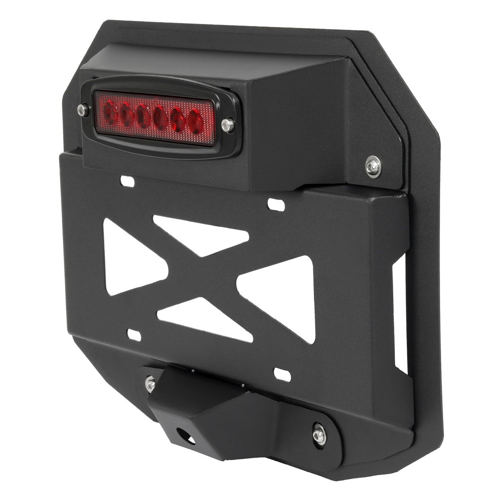 For Jeep Wrangler JK 07-18 Spare Tire License Plate Bracket Relocation W/ Light