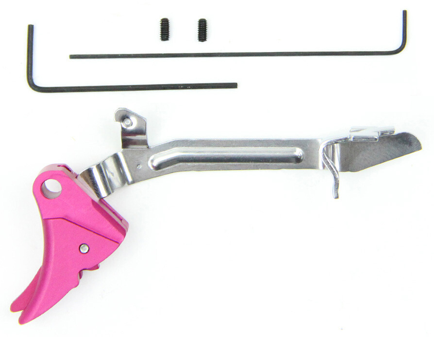 Lone Wolf Ultimate Adjustable Trigger - Pink w/ 9/40 Trigger Bar for Glock