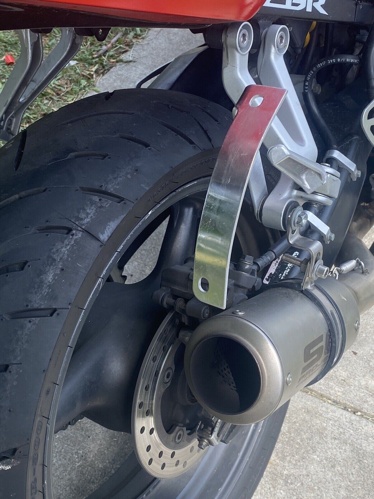 Curved License Plate Relocation Holder Bracket for HONDA CBR 600, 900, 1000 New