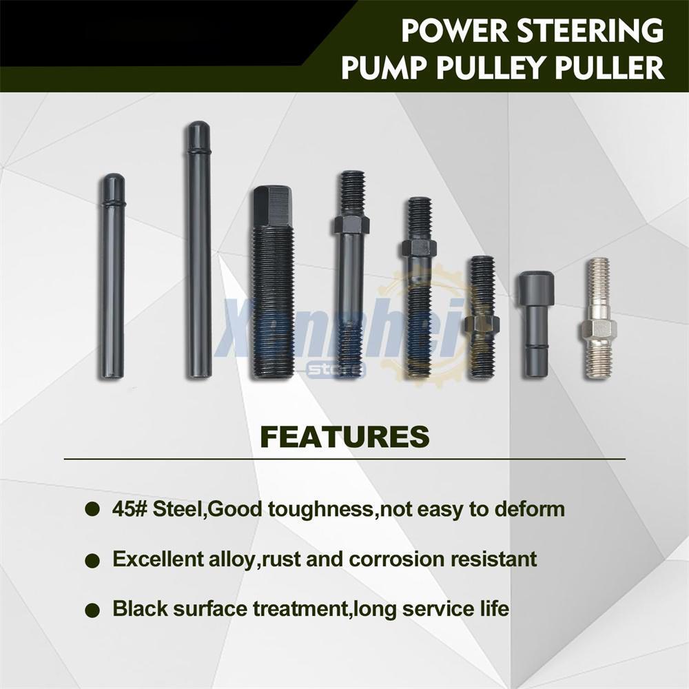 13Pcs Power Steering Pump Pulley Puller Remover & Alternator Installer Tool Kit