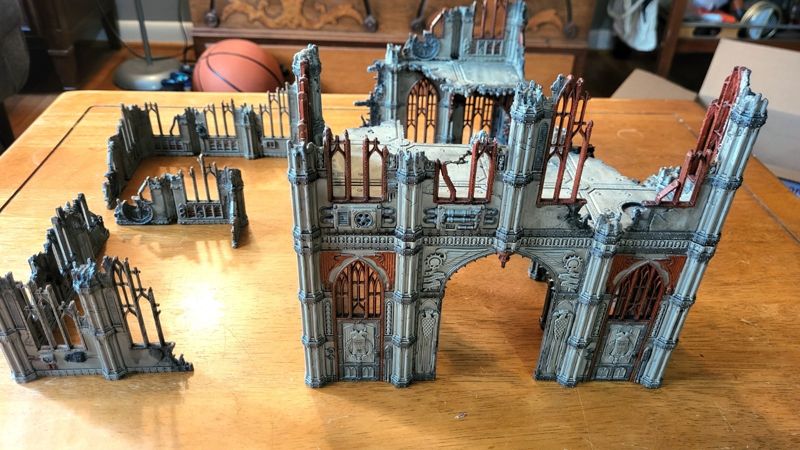 Warhammer 40K  Kill team  Sector Imperialis Ruins Scenery / Terrain Painted