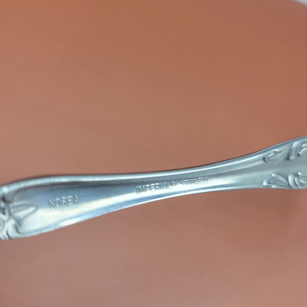 Vtg Imperial Intl Chalmette Medium Solid Cold Meat Serving Fork Korea 8 1/2 in