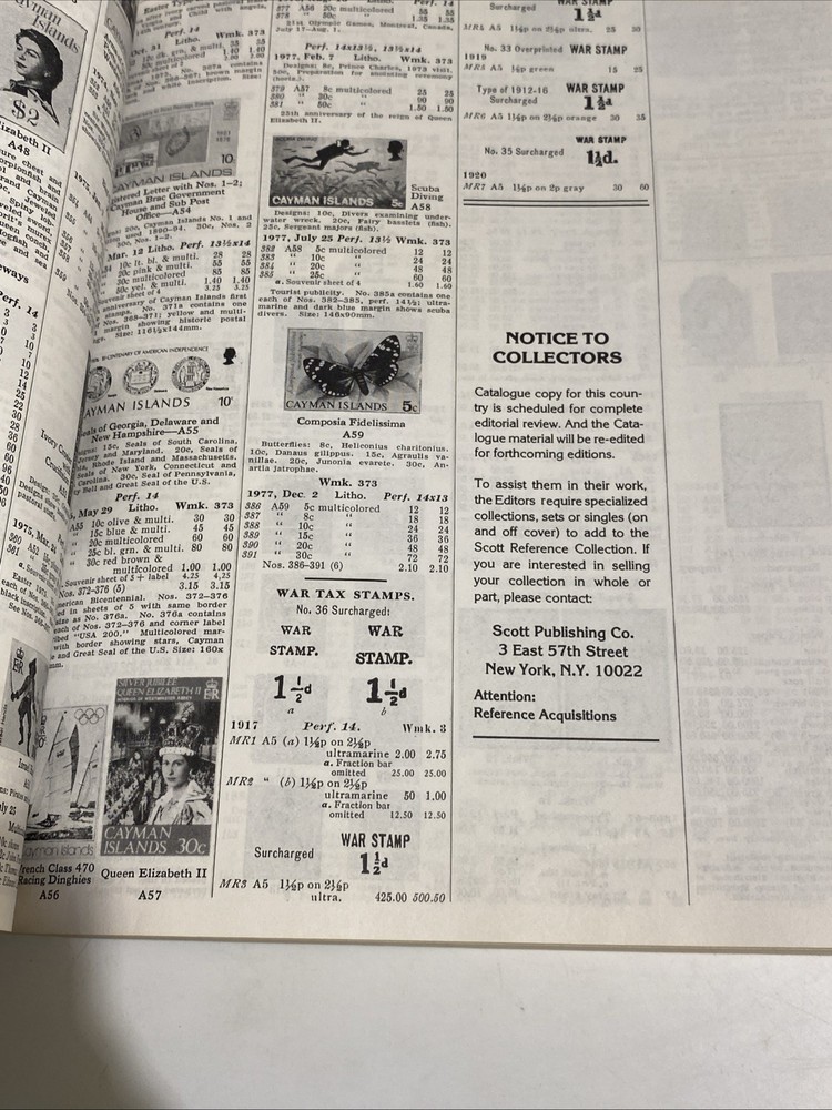 Scott 1979 Standard Postage Stamp Catalogue Volume 1
