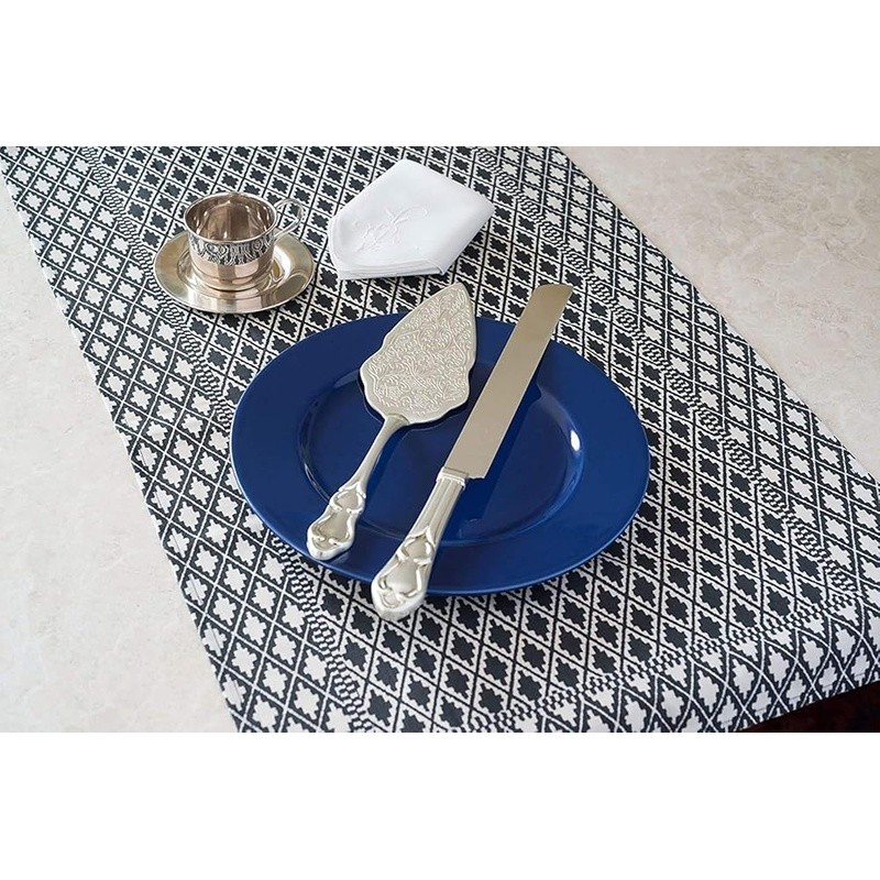 Silver Plated Cake Knife Server Set Wedding Keepsake Elegant Serving Tools New