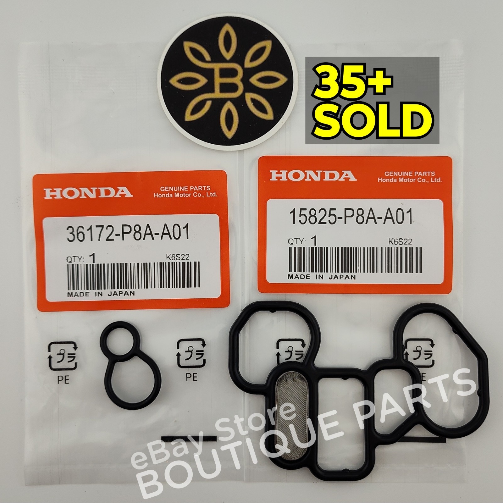OEM Genuine for Honda Oil Filter Housing Adapter Gasket Valve Seal 15825-P8A-A01